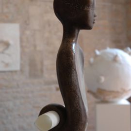 Âme messagère - 2004, terre cuite / bronze, 50 cm